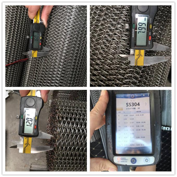 304 स्टेनलेस स्टील खाद्य मेष बेल्ट सीढ़ी श्रृंखला कन्वेयर सिस्टम 10